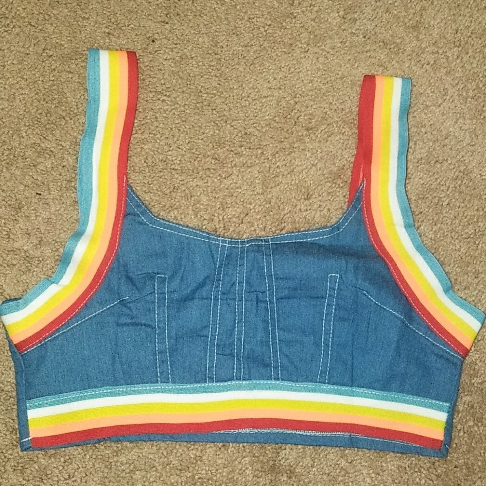 Jean rainbow two piece